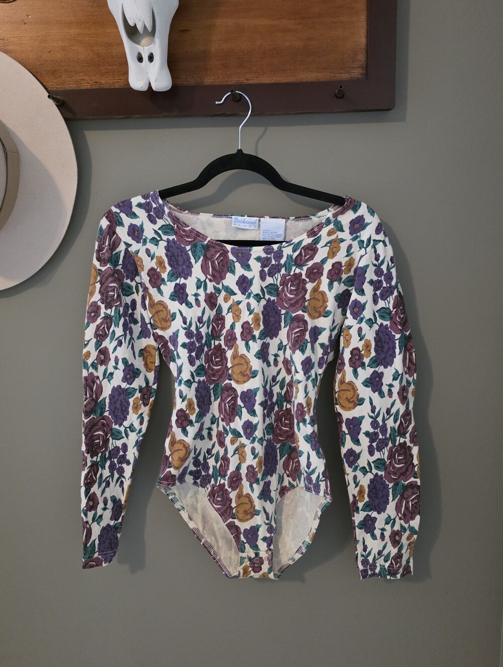 Vintage Backroad Blues New Floral Bodysuit